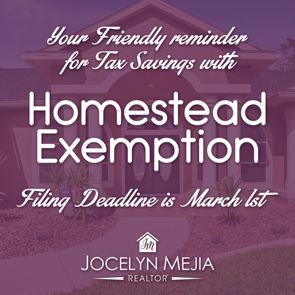Homestead Exemption Deadline for Hernando County